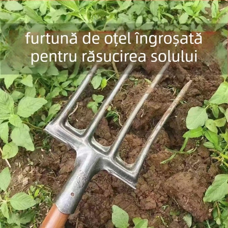 Furculă agricolă din oțel cu mangan înalt, pentru afânarea solului, capă de furcă într-o singură bucată, groasă; Marcă: Consultation; Principala zonă de vânzări: China; Industrii aplicabile: Consultation