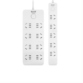 Delipu priză cu 8 prize, cablu pentru casă și birou – 220-250V, 2500W, conductor din cupru, carcasă PP