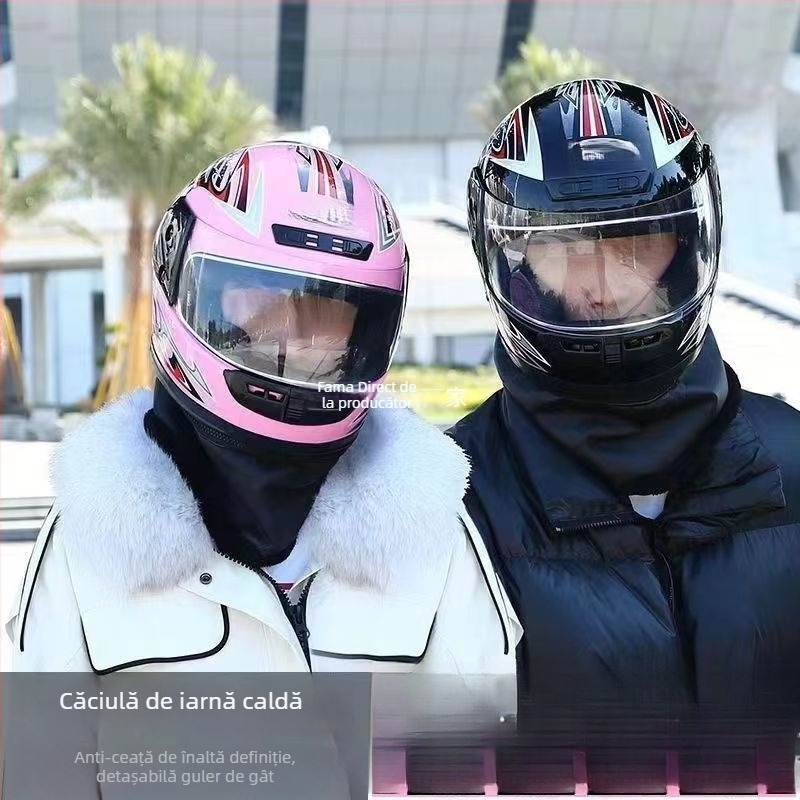 Cască pentru bicicletă electrică pentru bărbați și femei, protecție facială completă, utilizare de iarnă, ABS material