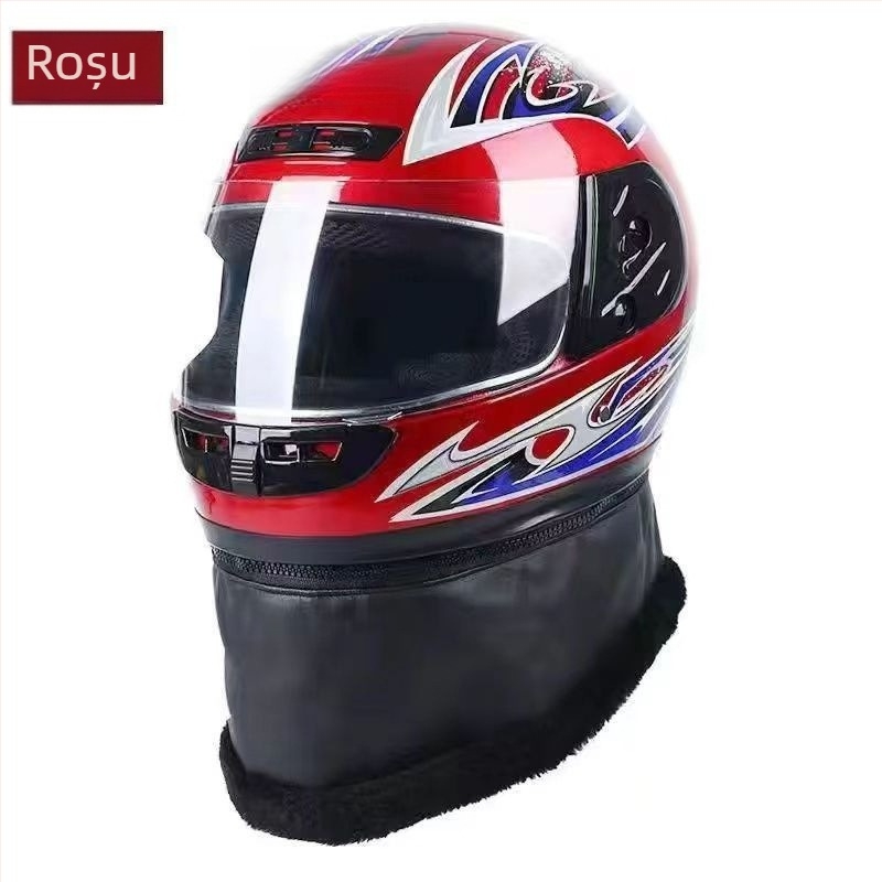 Cască pentru bicicletă electrică pentru bărbați și femei, protecție facială completă, utilizare de iarnă, ABS material