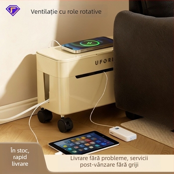 Cutie de depozitare a cablurilor de date cu separatoare – ABS, capacitate 12L, organizator de cabluri mobil, model DD2626