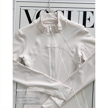 Top sportiv pentru femei – guler înalt, croială slim, amestec fibre chimice, 82,5% poliester, WT5149