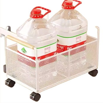 Raft de depozitare pentru cărți cu roți, metal, 1 etaj, sub birou, organizator simplu modern