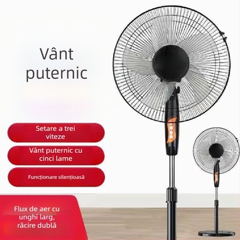 Ventilator de podea cu cap oscilant și telecomandă (3 viteze, temporizator 2–8 ore, model M-40)