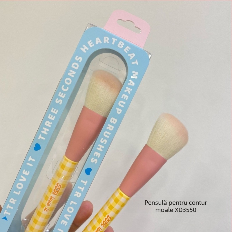 Set portabil de pensule de machiaj TTR – peri nylon, set din 1 piesă, pensulă eyeliner multifuncțională și pensule esențiale pentru ochi și pudră