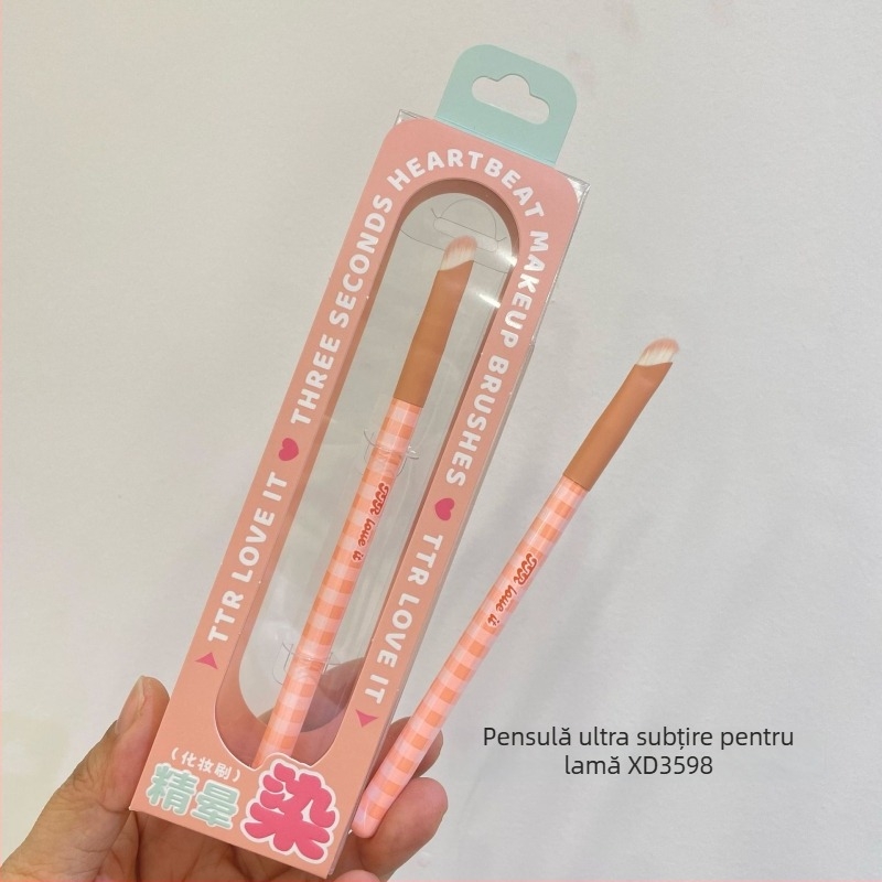 Set portabil de pensule de machiaj TTR – peri nylon, set din 1 piesă, pensulă eyeliner multifuncțională și pensule esențiale pentru ochi și pudră