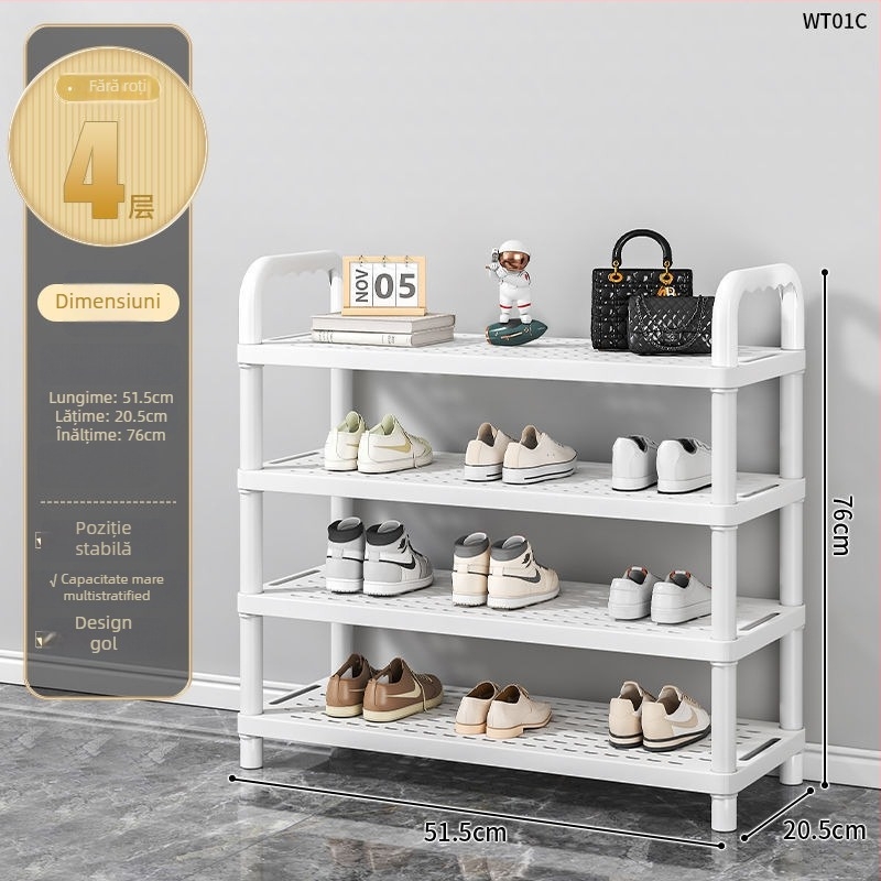 Etajeră pentru pantofi, cu mai multe etaje, din plastic, pentru hol, Multifuncțional