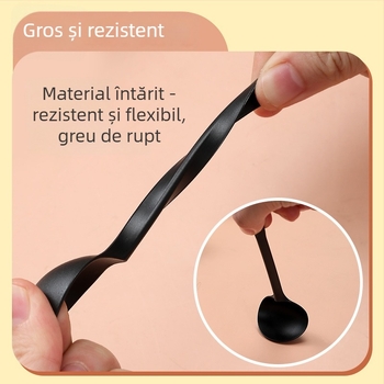 Lingură de plastic de unică folosință, design țestoasă îngroșat, pentru fructe, desert și înghețată, compatibil cu microunde, personalizare disponibilă