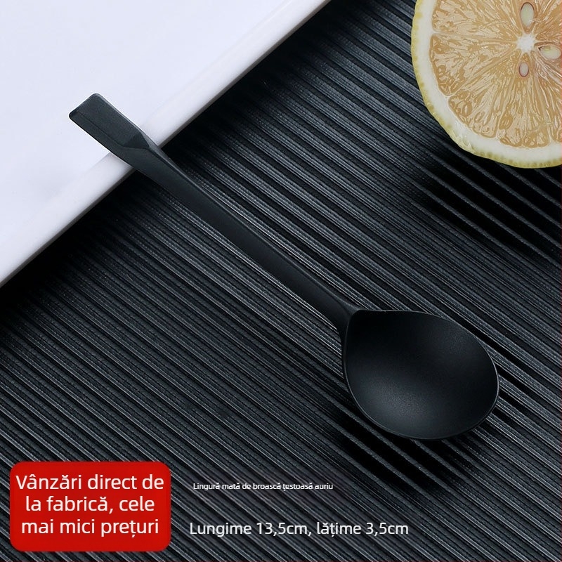 Lingură de plastic de unică folosință, design țestoasă îngroșat, pentru fructe, desert și înghețată, compatibil cu microunde, personalizare disponibilă