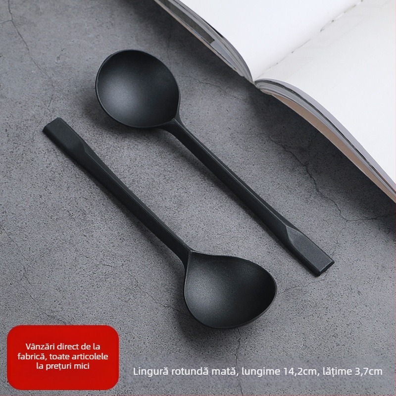 Lingură de plastic de unică folosință, design țestoasă îngroșat, pentru fructe, desert și înghețată, compatibil cu microunde, personalizare disponibilă