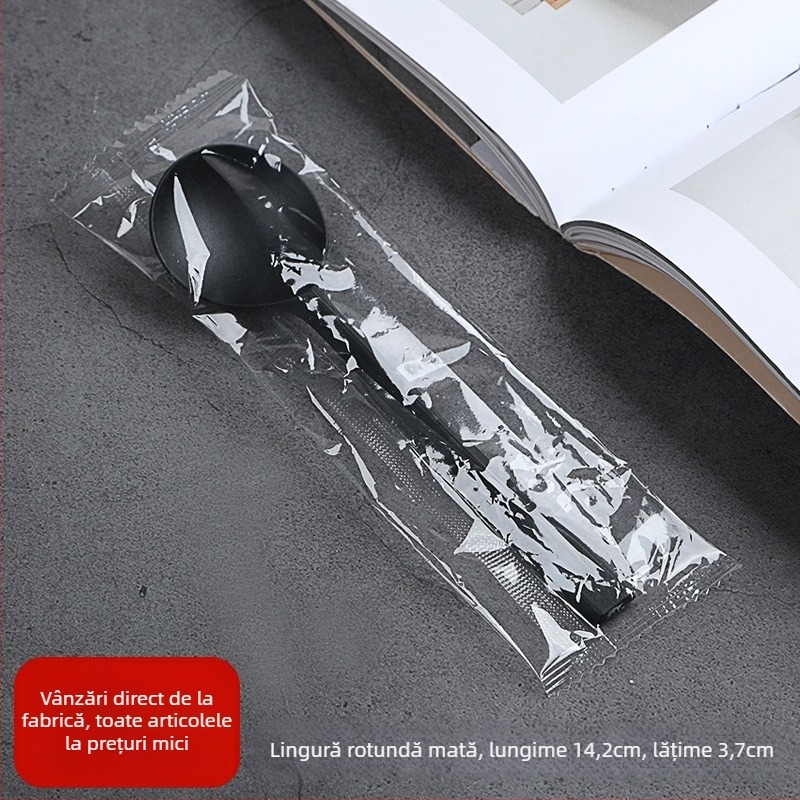 Lingură de plastic de unică folosință, design țestoasă îngroșat, pentru fructe, desert și înghețată, compatibil cu microunde, personalizare disponibilă