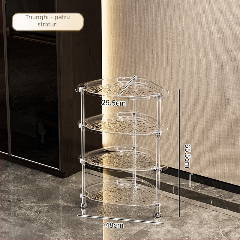 Raft de depozitare în colț pentru baie și living, din plastic, cu mai multe niveluri, stil luxos ușor, multifuncțional, modele SW8523, SW8524, SW8525, SW8523A, SW8524A, SW8323, SW8324