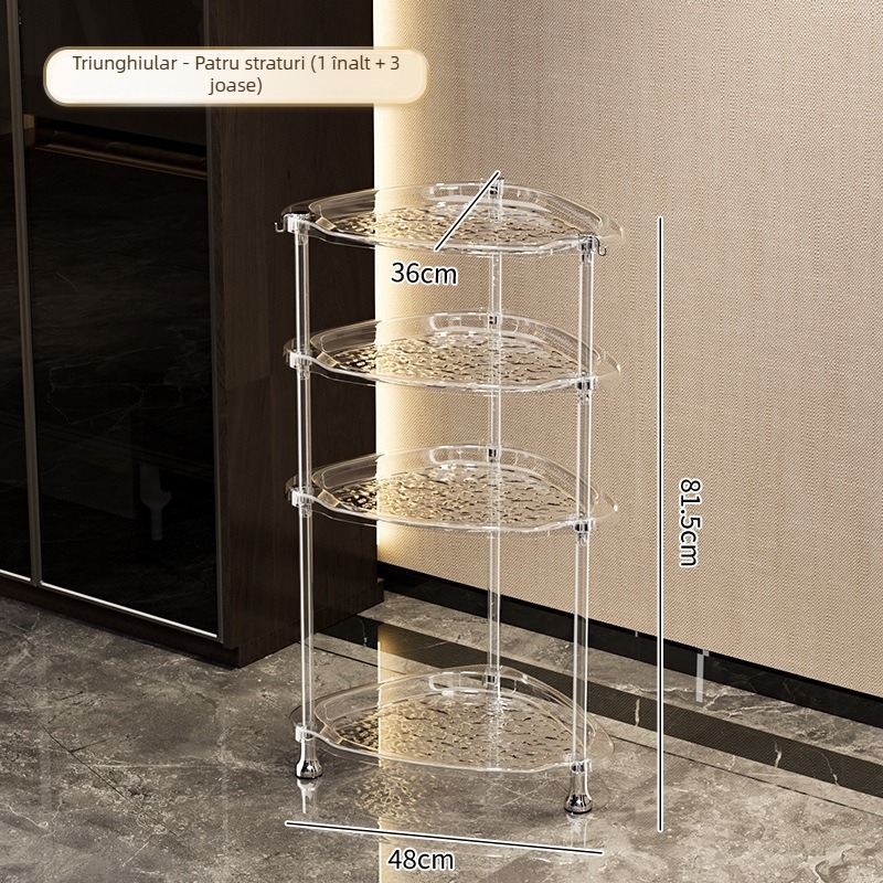 Raft de depozitare în colț pentru baie și living, din plastic, cu mai multe niveluri, stil luxos ușor, multifuncțional, modele SW8523, SW8524, SW8525, SW8523A, SW8524A, SW8323, SW8324