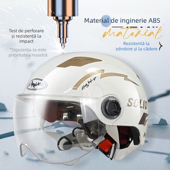 Cască de motocicletă half-helmet pentru vehicule electrice, ABS, certificat 3C GB811-2022A, unisex, all-season