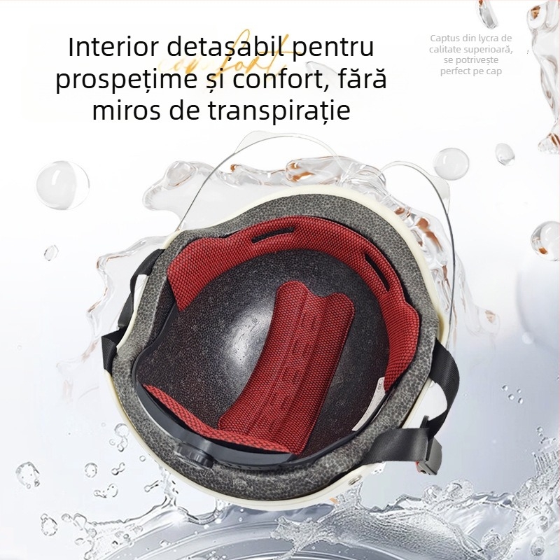 Cască de motocicletă half-helmet pentru vehicule electrice, ABS, certificat 3C GB811-2022A, unisex, all-season