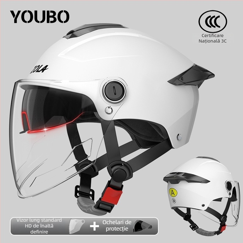 Casca ABS semi-șlem pentru vehicule electrice – certificat 3C, pentru adulți, destinate navetei