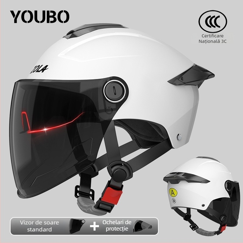 Casca ABS semi-șlem pentru vehicule electrice – certificat 3C, pentru adulți, destinate navetei