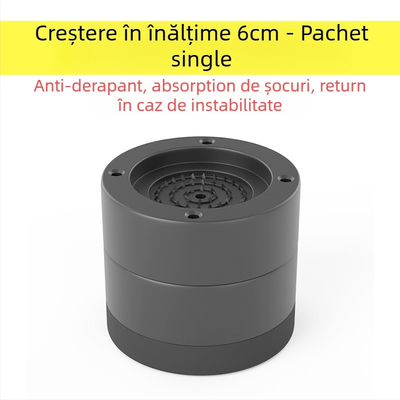 Padă pentru picioarele mașinii de spălat și frigider – anti-alunecare, reglabil, fără montaj; material plastic