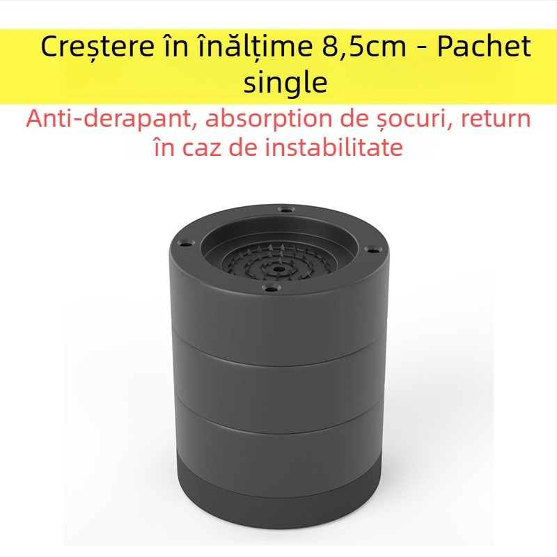 Padă pentru picioarele mașinii de spălat și frigider – anti-alunecare, reglabil, fără montaj; material plastic