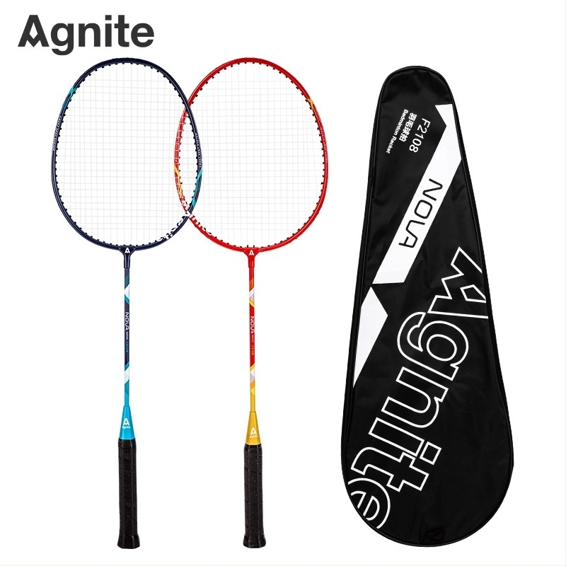 Rachetă de badminton Deliangernet, set de 2, 95–100 g, lovire dreaptă, pentru amatori și juniori