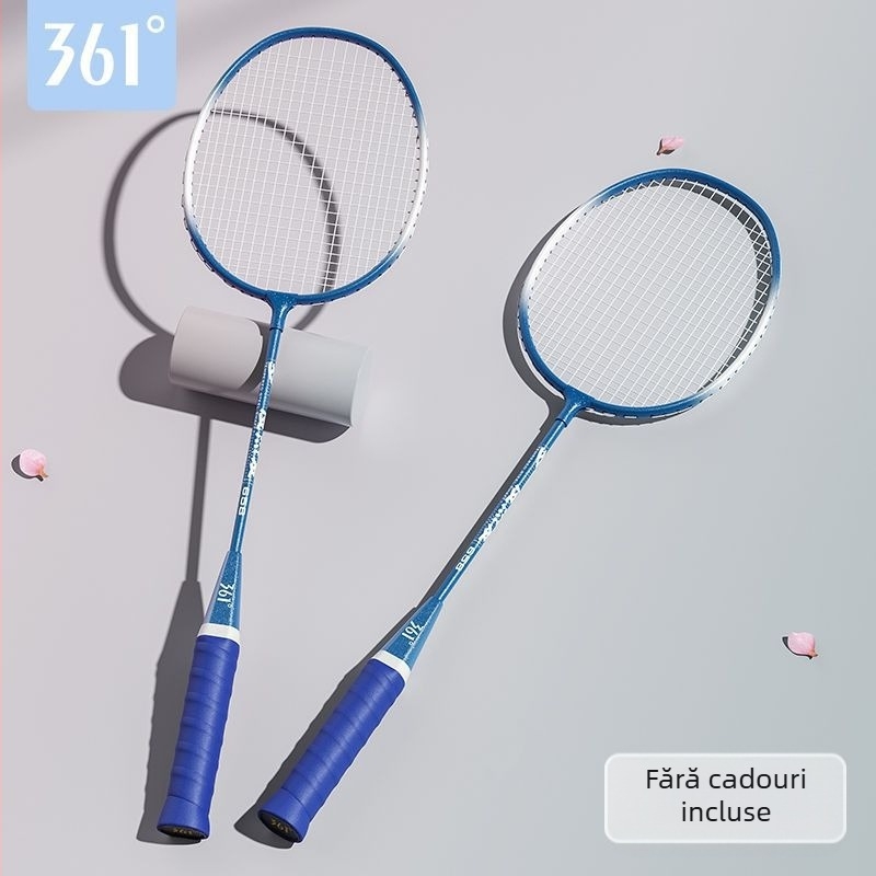Rachetă badminton 361°, cadru din aliaj de fier, greutate 95–100 g, mâner G2, tijă dreaptă