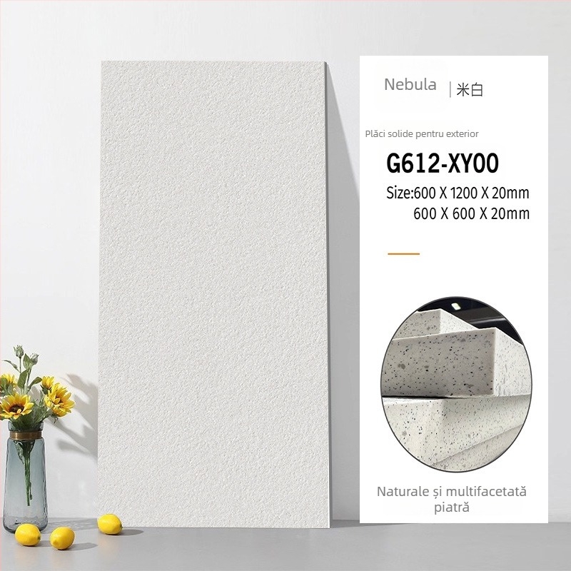 Placă din cuarț cu corp integral, aspect cărămidă antic, textură imitație piatră, finisaj mat, antiderapant