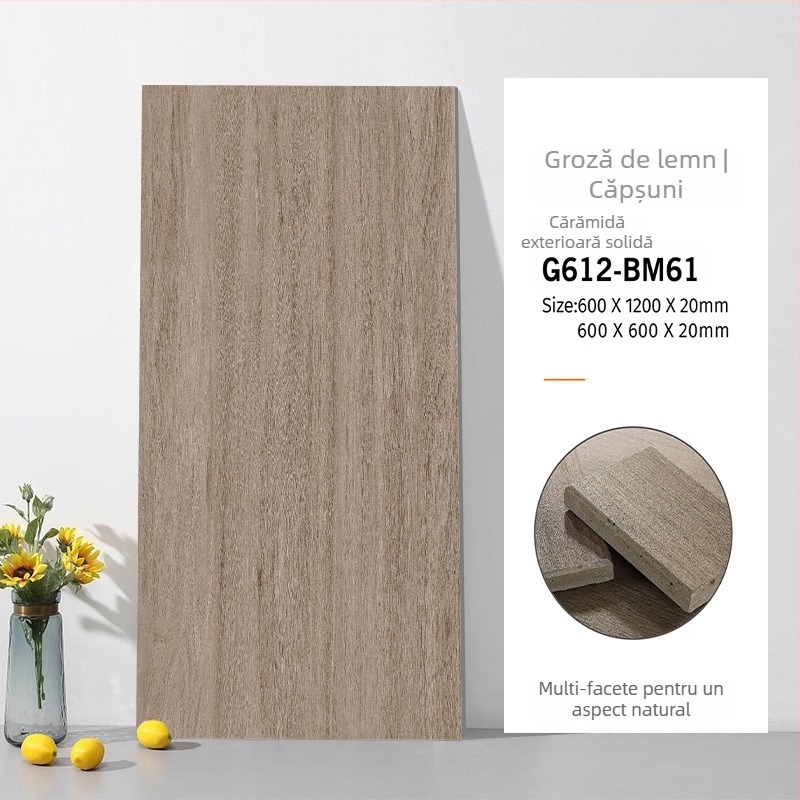 Placă din cuarț cu corp integral, aspect cărămidă antic, textură imitație piatră, finisaj mat, antiderapant