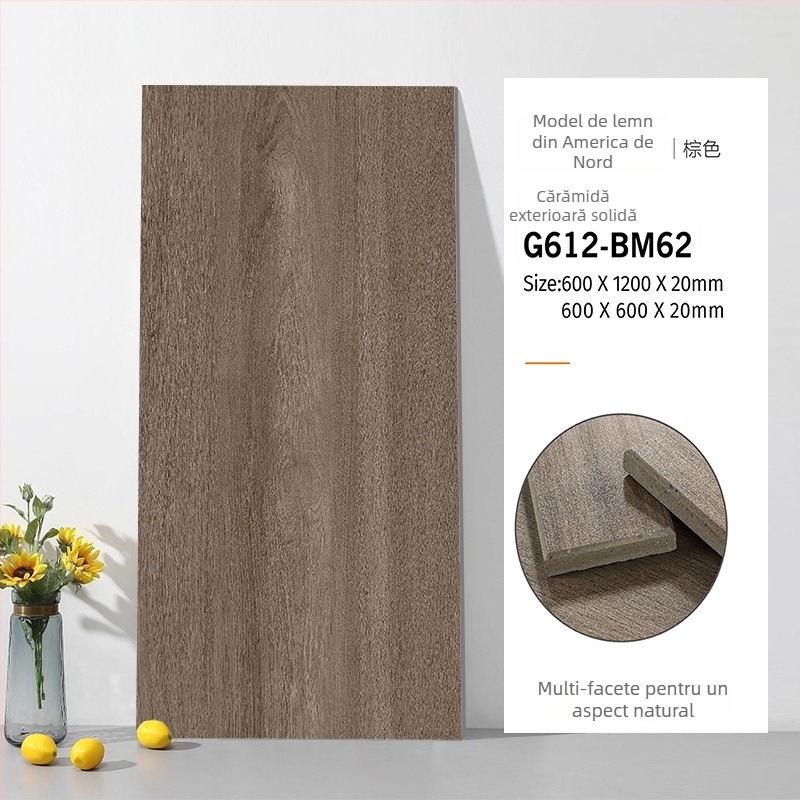 Placă din cuarț cu corp integral, aspect cărămidă antic, textură imitație piatră, finisaj mat, antiderapant