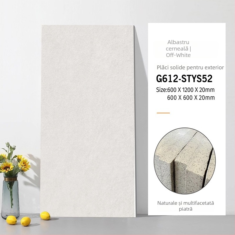 Placă din cuarț cu corp integral, aspect cărămidă antic, textură imitație piatră, finisaj mat, antiderapant