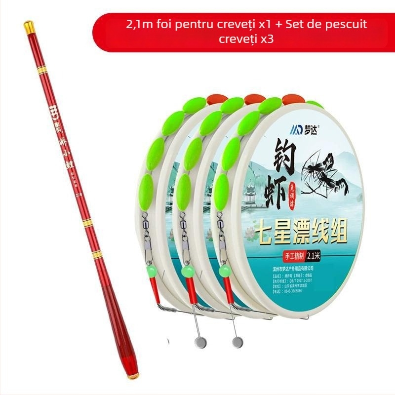 Rig de pescuit cu cârlig dublu, cap de plumb, pentru creveți de râu și raci