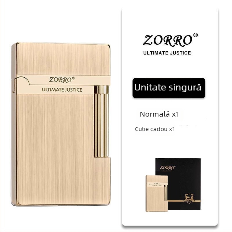 Aprinzător metalic din kerosen, design lateral glisant; reutilizabil; nu este rezistent la vânt; imprimare logo disponibilă.