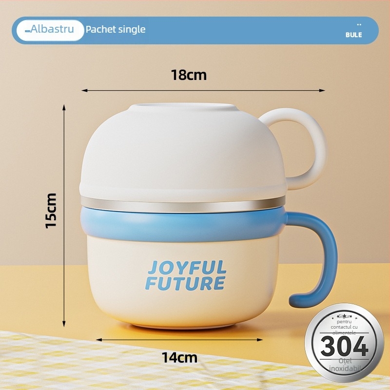 Cutie de prânz izolată din oțel inoxidabil 304, cu capac, dublu strat, capacitate 1–2 L, imprimare logo disponibilă