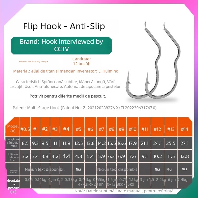 Longyan Knife Cârlig de pescuit – Cârlig cu vârf; Model F9679SSMSJS9H5; Locații: Ocean, Barcă, Stâncă, Rezervor, Lac, Pârâu, Râu