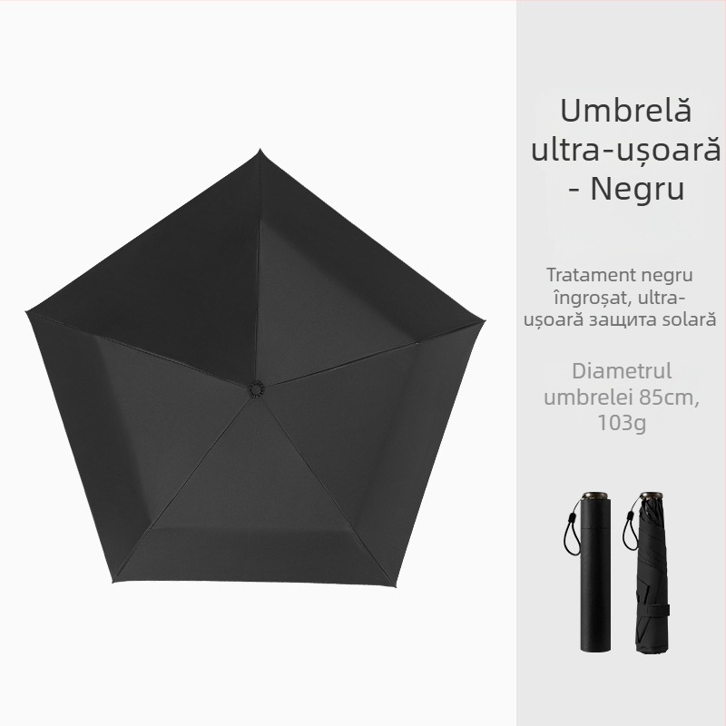 Umbrelă în formă de creion, ultraușoară, țesătură vinil 190T, tijă din aluminiu, mâner din plastic, deschidere/închidere manuală, UPF > 50