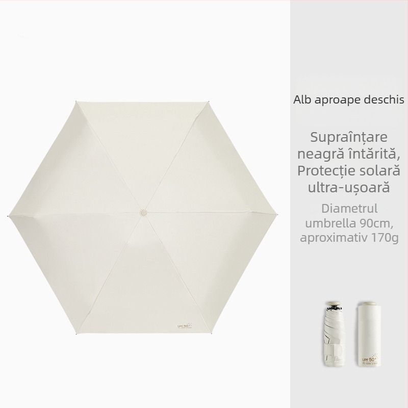 Umbrelă în formă de creion, ultraușoară, țesătură vinil 190T, tijă din aluminiu, mâner din plastic, deschidere/închidere manuală, UPF > 50