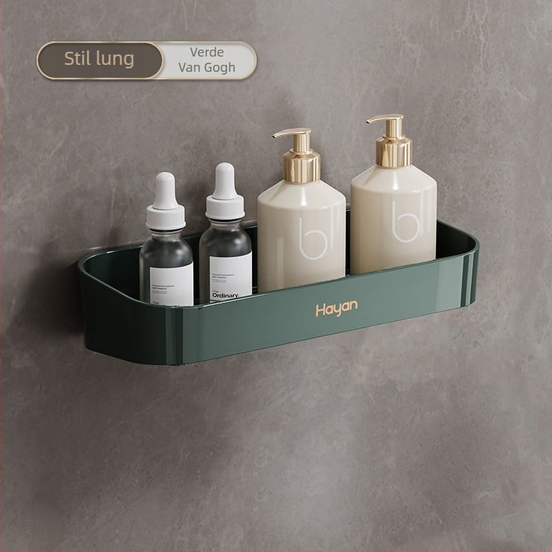 Raft de perete fără găuri pentru baie, din plastic, depozitare chiuvetă, 1 etaj, model elzwj03/04, finisaj lucios