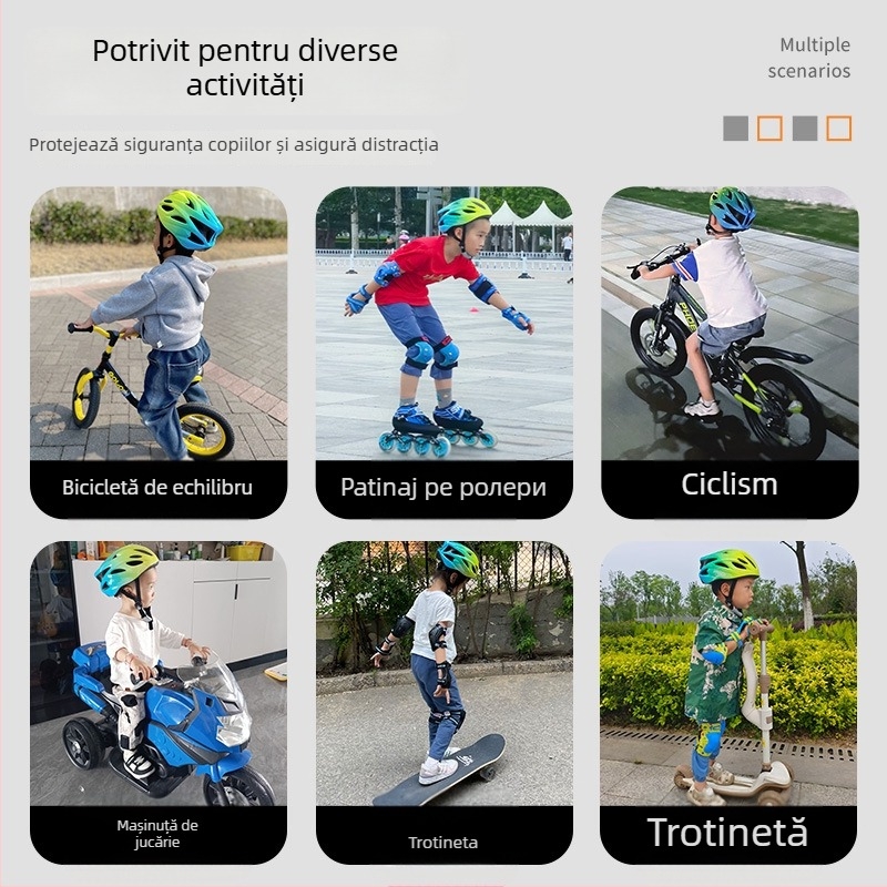 Cască de bicicletă pentru copii, unisex, model gradient, cod Ettk-7
