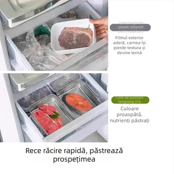 Cutie pentru prospețime din oțel inoxidabil 316, de calitate alimentară, cu capac etanș