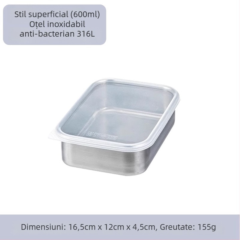 Cutie pentru prospețime din oțel inoxidabil 316, de calitate alimentară, cu capac etanș