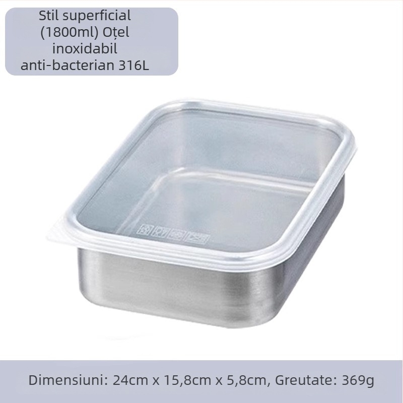 Cutie pentru prospețime din oțel inoxidabil 316, de calitate alimentară, cu capac etanș