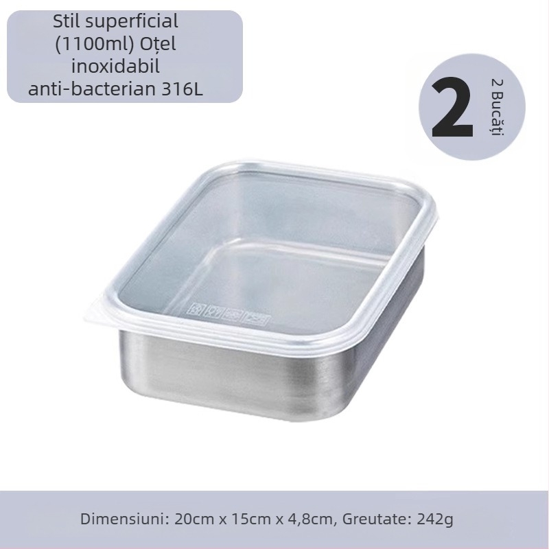 Cutie pentru prospețime din oțel inoxidabil 316, de calitate alimentară, cu capac etanș