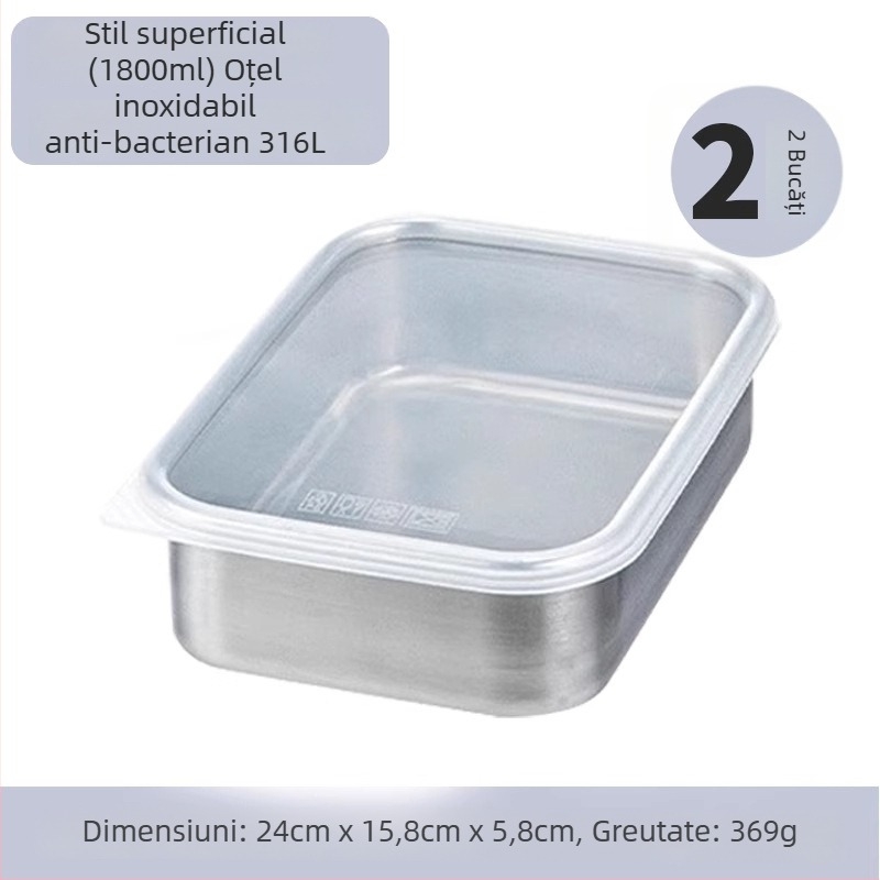 Cutie pentru prospețime din oțel inoxidabil 316, de calitate alimentară, cu capac etanș