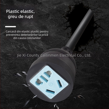 Prelungitor de înaltă putere cu trei prize și priză cu cinci găuri, cablu de conectare, 10A, 100–250V AC, 2500W, carcasă PVC