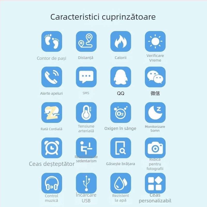 Brățară inteligentă cu vibrații și alarmă, curea din silicon, ecran cilindric, impermeabilă, pentru copii