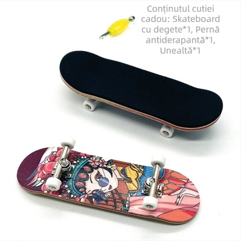 Finger Skateboard ALF-H — ABS, deck cu două kick, utilizare universală