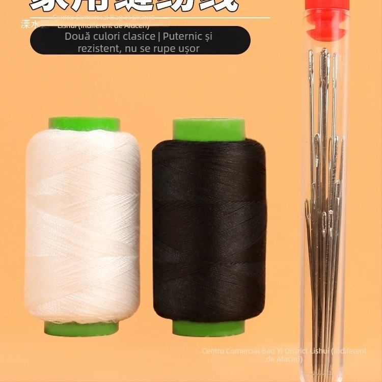 Set cu ace circulare și cutie de ață – kit practic de reparații pentru cusut manual și haine (tb-0828)