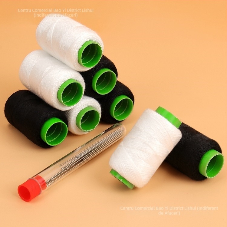 Set cu ace circulare și cutie de ață – kit practic de reparații pentru cusut manual și haine (tb-0828)