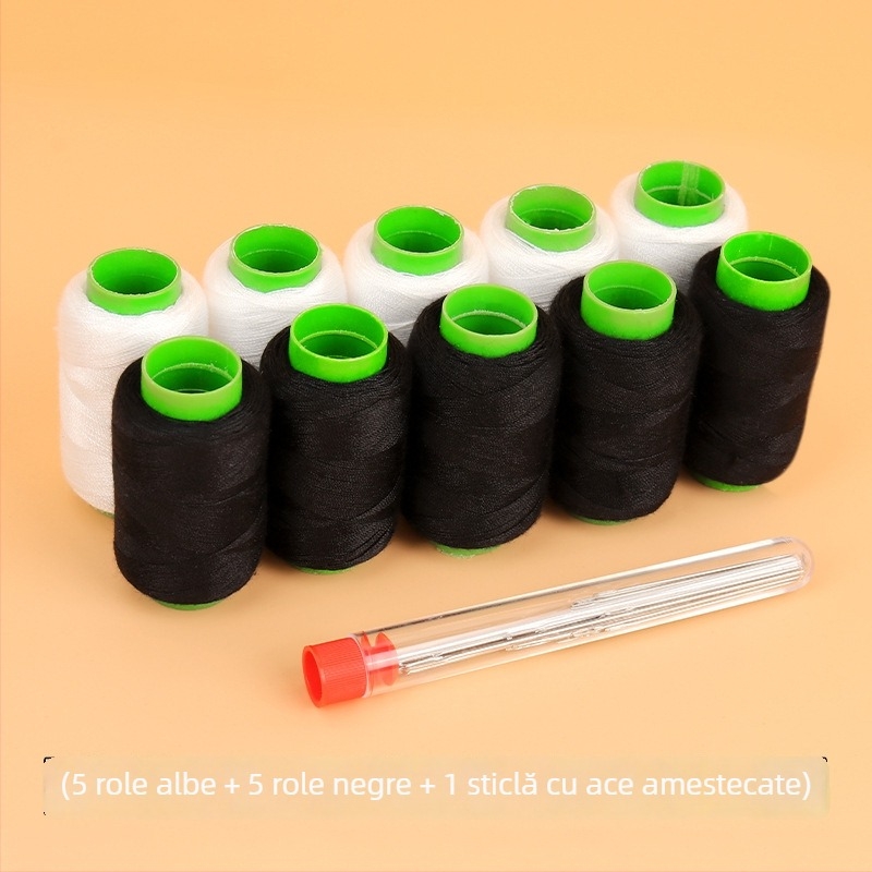 Set cu ace circulare și cutie de ață – kit practic de reparații pentru cusut manual și haine (tb-0828)