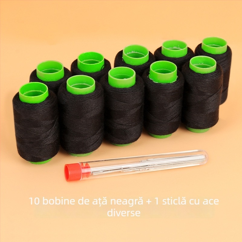 Set cu ace circulare și cutie de ață – kit practic de reparații pentru cusut manual și haine (tb-0828)