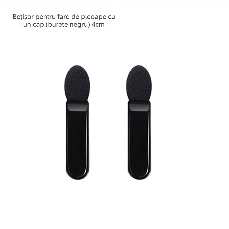 HEYI HY108 Pensulă de ochi de unică folosință, cu burete dublu cap, mâner din plastic scurt, lungime a părului reglabilă, ambalaj tip set